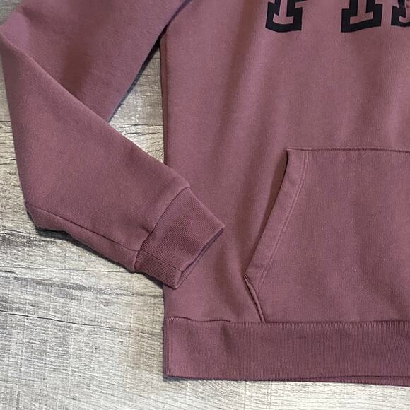 PINK Victorias Secret Quarter Zip Pullover Women M Mauve Classic Collegiate Logo - Picture 2 of 8